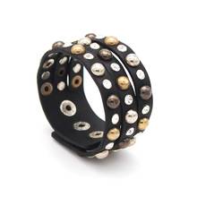 TOTOABC Men's Bracelet Retro Leather Bracelet Fashion Wide Multilayer Wrapped Bracelet Female Jewelry Hip Hop Style 2024 - buy cheap