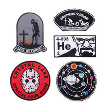 New arrived Patches For Clothes With Stripes Punk Skull Sticker Accessory Sew On Jacket Backpack Badge Fabric Iron Iron Patches 2024 - buy cheap