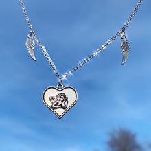 Cupid Angel Heart Pendant Necklace for Women Wings Clavicle Chain 2021 Fashion Jewelry Short Necklaces Female Simple New 2024 - buy cheap