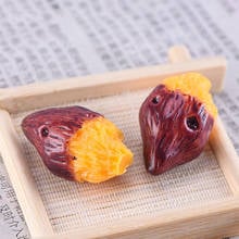 10Pcs Simulation Roasted Sweet Potato Resin Cabochon Miniature Figurines Fake Food DIY Phone Decor Jewelry Making Accessories 2024 - buy cheap