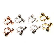 6pcs 14x17mm DIY Earring Clips Jewelry Findings Rhinestone Non Piercing Screw Earring Clips Ear Wire Hook For DIY Jewelry Making 2024 - buy cheap