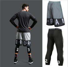 No. 23 tight high elastic leggings male quick-drying breathable fitness running five-point sports shorts basketball pants 2024 - buy cheap