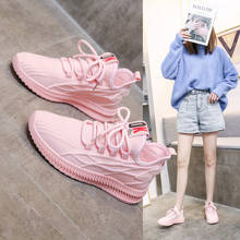 Spring/Autumn 2021 Fashion Sneakers Women Stretch Fabric Breathable Lace-up Shoes for Women Tenis Feminino Platform Shoes Woman 2024 - buy cheap