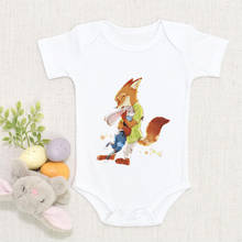 Fashion Casual Toddler Bodysuits Rabbit Judy Fox Nick Print Looes Disney Zootopia Baby Tops New Harajuku Infant Jumpsuit 2024 - buy cheap