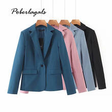 Winter Suit One button women blazer coat Autumn casual office ladies outwear blazer Streetwear female solid jacket coat 2019 2024 - buy cheap