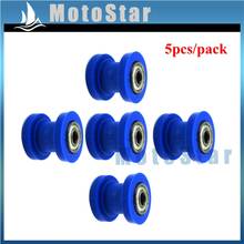 5x 8mm Blue Chain Roller Pulley Tensioner For Dirt Pit Bike SSR Thumpstar TTR CRF50 CRF70 SDG Atomik Coolster YCF Stomp XR50 KLX 2024 - buy cheap