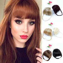 LUPU Synthetic Fake Fringe Hair Bangs Clip in Hairpiece Natural False Hair High Temperture Fiber Front Neat Bangs For Women 2024 - buy cheap