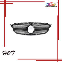 2019-Up For Mercedes Benz C-class W205 C200 C250 C300 New-AMG Look Front Bumper Racing Grille with Emblem 2024 - buy cheap