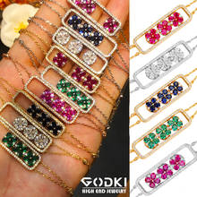 GODKI New Luxury Flower Cuban Link Bracelets Bangles Cubic Zirconia CZ Bohemian Cuff Bracelets For Women Femme Fashion Jewelry 2024 - buy cheap