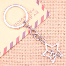 20pcs New Fashion Keychain 30x24mm angel star Pendants DIY Men Jewelry Car Key Chain Ring Holder Souvenir For Gift 2024 - buy cheap