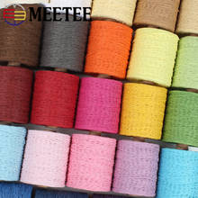 Meetee 1roll Organic Raffia Straw Yarn Crochet Summer Woven Straw Hat Cotton Line Rope DIY Hand Knitting Handbag Yarn 280M 2024 - buy cheap