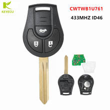 KEYECU Replacement Uncut Remote Key Fob 3 Button 433MHz ID46 for Nissan 350Z SENTRA ALTIMA MAXIMA ARMADA CWTWB1U761 2024 - buy cheap