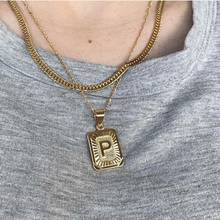 Ожерелье с подвеской инициальной буквы, золотая цепочка с надписью, ожерелья из нержавеющей стали для женщин, ювелирные изделия в стиле бохо, подарки, бижутерия для женщин 2024 - купить недорого