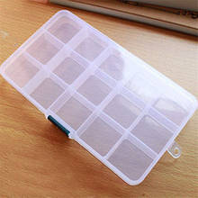 Storage Case Box Holder Container Pills Jewelry Nail Art Tips 15 Grids Transparent Rectangle Case Organizer Boxes 2024 - buy cheap