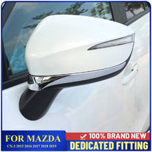 Car Styling Side Door Rearview Mirror Strips Cover Trims Sticker For Mazda CX-3 CX3 2015 2016 2017 2018 2019 2024 - buy cheap
