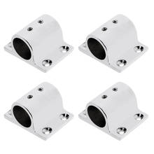 4 Pieces Marine Boat Hand Rail Fitting 90 Degree Stanchion Base for 1" Tube 2024 - buy cheap
