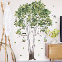 Adesivos de parede, flores, árvores, sala de estar, quarto, decoração, estética, estilo nórdico, decalques para móveis, adesivos de parede 2024 - compre barato
