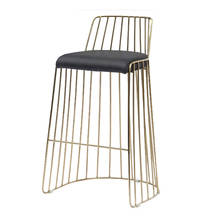 Современный минималистичный барный стул из нержавеющей стали модный высокий стул дизайнерский легкий роскошный креативный барный стул KTV высокий стул 2024 - купить недорого