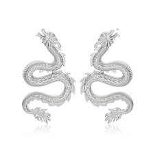 Fashionable Gold Silver Color Earring Female Girls Exaggeration Geometric Dragon Shaped Earrings Jewelry For Women Birthday Gift 2024 - buy cheap