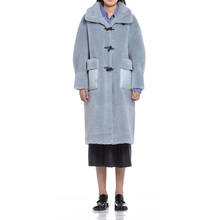 Abrigo largo de piel falsa para mujer, chaqueta de peluche de imitación de cordero, holgada, a la moda, cálido, invierno, 2020 2024 - compra barato