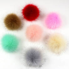 Colorful Big Natural Raccoon Fur Pompon Foxes Fur Pompom Women Hat Pom Poms Caps for Knitted Hat Cap Gloves Scarf Accessories 2024 - buy cheap