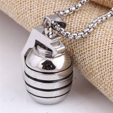 2022 Hot Sale Stainless Steel Grenade Creative Domineering Pendant Necklace Crystal from Swarovskis Fit Men For party 2024 - buy cheap
