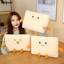 Cute Expression Sandwich Plush Toy Soft Memory Foam Bread Plush Throw Pillow Cartoon Hug Nap Pillow Cushion Home Decor Gift 2024 - buy cheap