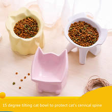 Non-slip Cute Ceramic Cat Bowl Protect Pet Food Drinking Bowls Ceramic Bowl Feeders for Dog Pet Supplies 2024 - buy cheap
