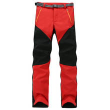 Outdoor Climbing Trousers Men's And Women's-Stretch Fleece Trousers Warm Wind-Resistant Thick Soft Case Mountaineering Ski Pants 2024 - buy cheap
