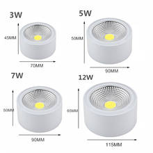 Luz LED COB regulable montada en superficie, 3W/5W/7W/12W, blanca/negra, carcasa, AC85-265V, luz de techo, decoración del hogar 2024 - compra barato