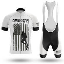 2021 American Diver  Men's Cycling Jersey Set Summer Clothing Road Bike Shirts Suit Bicycle Bib Shorts MTB Wear Maillot Ropa 2024 - buy cheap