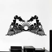 Steam Train Locomotive Wall Decal Nursery Baby Room Transport Railway Vinyl Wall Stickers Bedroom Livingroom Home Decor C999 2024 - buy cheap