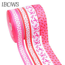 IBOWS 5Yard 38mm Grosgrain Ribbon Pink AIDS Ribbons Printed Tape for DIY Hair Bows Accessories Party Decoration Gift Packing 2024 - buy cheap
