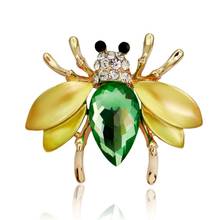 Broche de abeja con ramillete a la moda para hombre y mujer, broche de cristal de Swarovski, unisex, 2021 2024 - compra barato