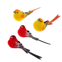 Mini pássaros decorativos de espuma artificial-4 unidades 2024 - compre barato