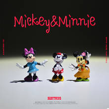 Figuras de minnie mouse con corazón de amor, juguetes de figuras microlandaft de 3cm, 24 unids/lote 2024 - compra barato