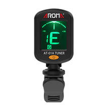 AROMA AT-01A Guitar Tuner Rotatable Clip-on Tuner LCD Display Mini for Chromatic Acoustic Guitar Bass Ukulele Guitar Accessories 2024 - buy cheap