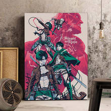 WTQ Japanese Anime Posters Attack on Titan Poster Classic Cartoon Wall Decor Retro Poster Wall Art Picture Room Decor Home Decor 2024 - buy cheap