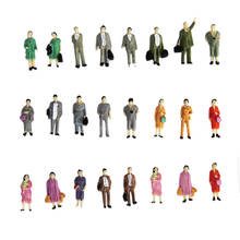 24 figuras de personas de pie, plataforma de tren, calle, Diorama, paisaje a escala HO 2024 - compra barato