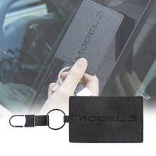 NEW-Car Key Holder Card Case Leather Compatible for Tesla Model 3 - Black 2024 - buy cheap