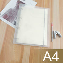 A4 4 Holes Transparent File Folder Notebook Loose Leaf Binder Rings DIY File Plastic Clip School Stationery Ring Office Supplies 2024 - buy cheap