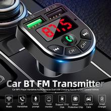 Transmissor para carro, bluetooth 5.0, fm, kit mp3, receptor de áudio sem fio, usb duplo, carregador rápido 3.1a 2024 - compre barato