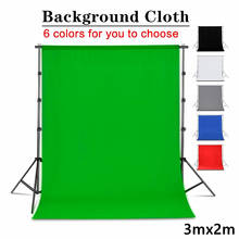 3m*2m Green Screen Chroma key Backdrop Photo Studio Solid Color Muslin Photographic Background(Does not Included Bracket) 2024 - buy cheap