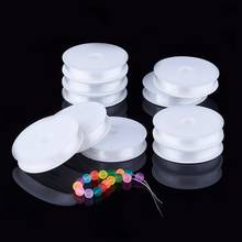 10 rollos de hilo elástico de cristal transparente para pulseras, 0,4mm, 0,5mm, 0,6mm, 0,7mm, 0,8mm, 1mm, 10 rollos por lote 2024 - compra barato