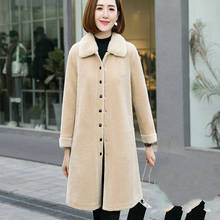 Abrigo de piel auténtica para mujer, chaqueta de lana de 100%, abrigos y chaquetas de piel coreanos para otoño e invierno, 2020, KJ5580 2024 - compra barato