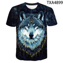 Camisa 3d de animais lobos e animais para o verão, camiseta legal de moda urbana com estampa de animais para meninos e meninas, 2020 2024 - compre barato