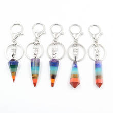 Reiki 7 Chakra Stones Keychain Pendants Amulet Yoga Healing Key Ring Key Holder for Men Women Keyring Car Bags Accesorios Mujer 2024 - buy cheap