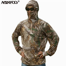 Весенне-летняя Солнцезащитная куртка для охоты и рыбалки футболка с капюшоном и длинными рукавами Bionic Camo дышащая классная Военная тактическая одежда 2024 - купить недорого