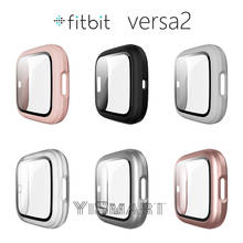 360 Degree Protection Cover For Fitbit Versa 2 Smart Watch Full Cover Tempered Glass Screen Protector PC Watch Case 2024 - buy cheap