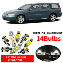 Kit de luz Interior LED Canbus sin errores, accesorios para Volvo V70 Estate XC70, mapa, maletero, licencia, 14x, 2002-2007 2024 - compra barato